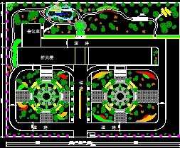 某镇政府景观绿化工程全套设计图免费下载 园林绿化及施工